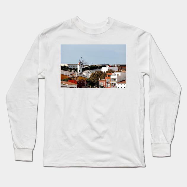 Menorca Windmill Long Sleeve T-Shirt by Memories4you